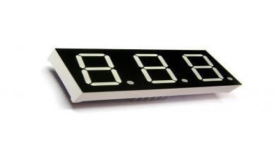 0,56 дюймов трёх модульный семисегмент