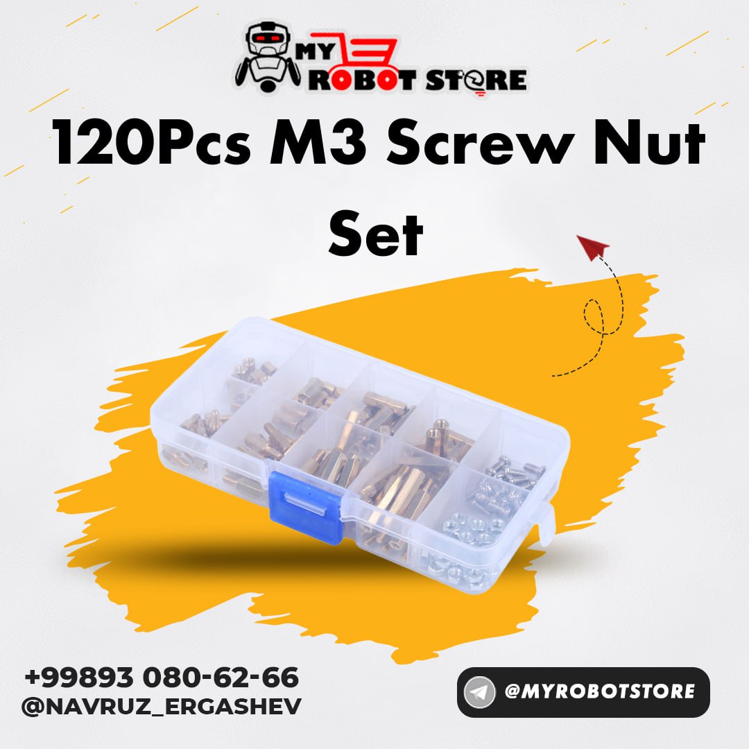 120Pcs M3 Screw Nut Set