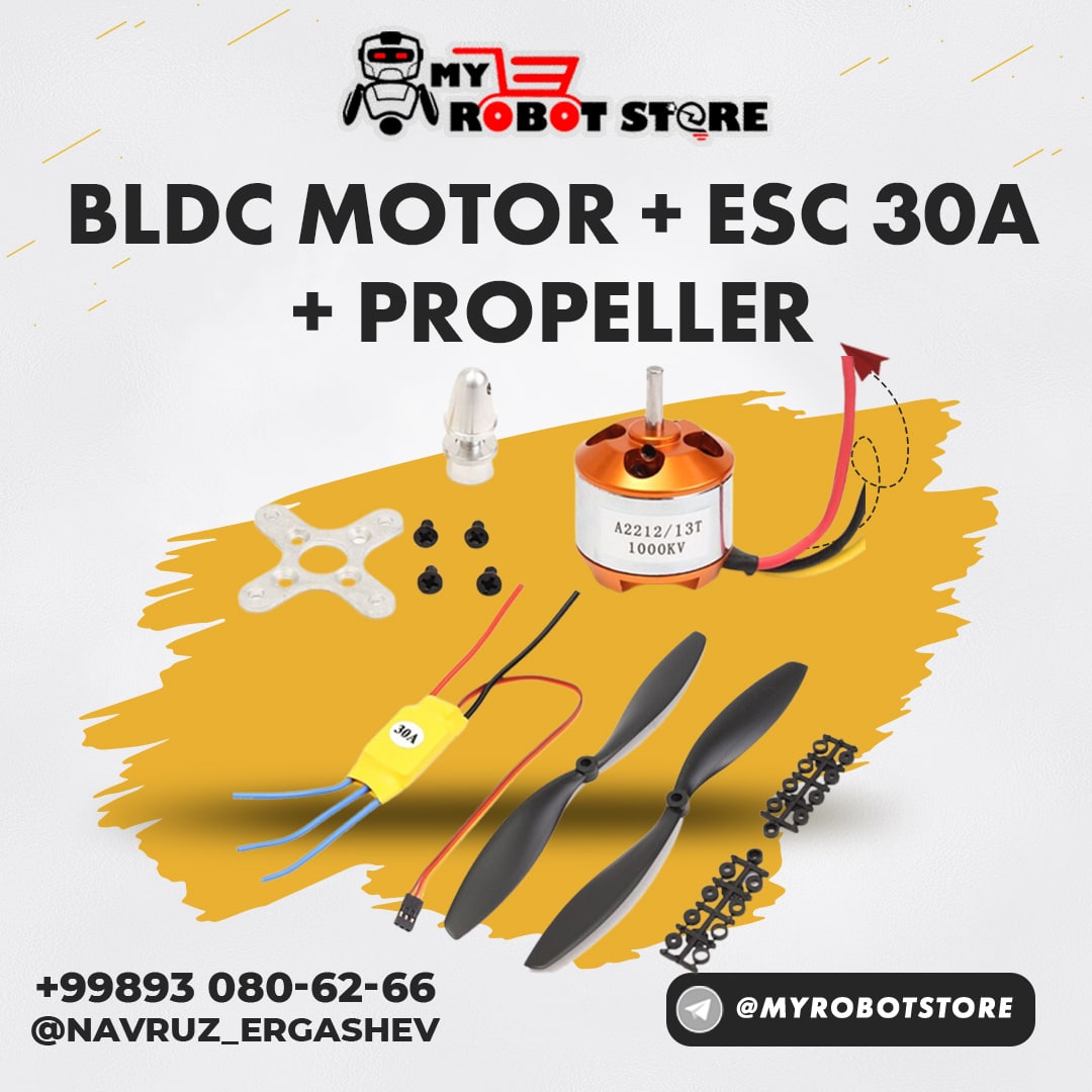 Комплект для дрона: мотор 1400KV + ESC 30A + пропеллер 8045