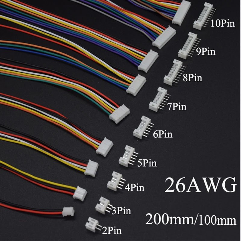 Набор разъёмов JST PH2.0 (2–10 pin)