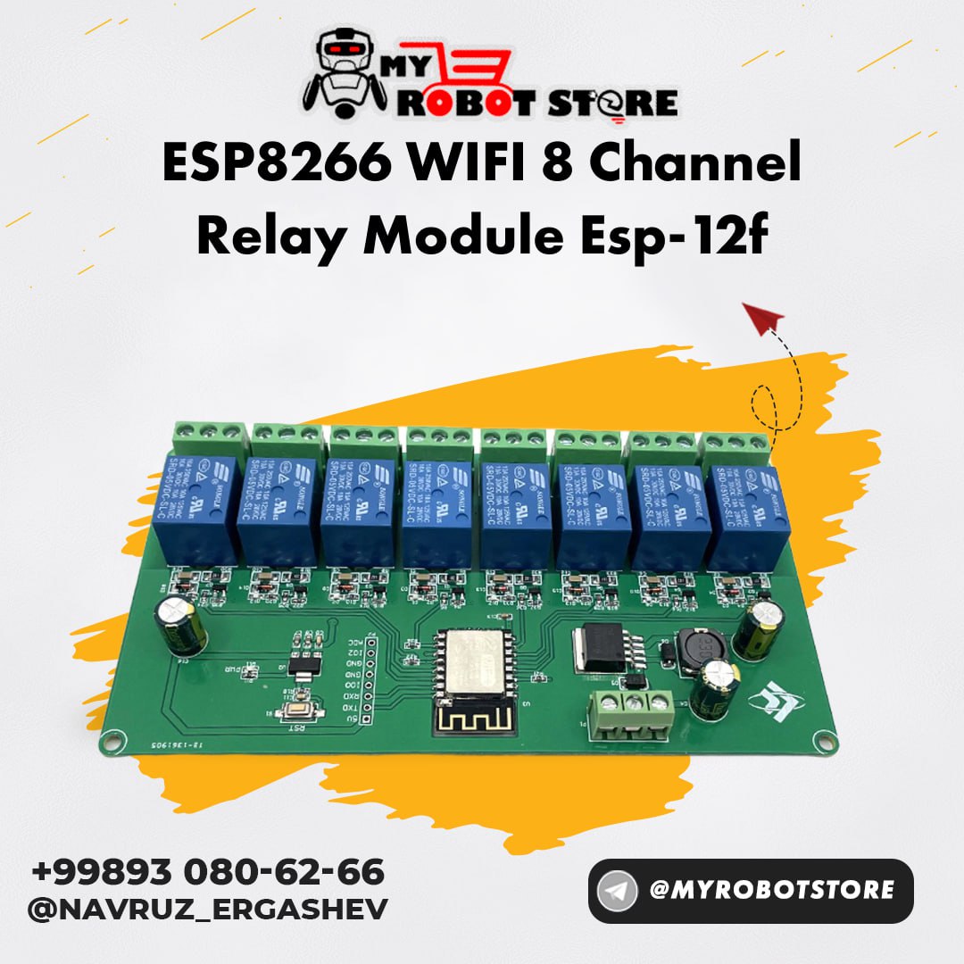 ESP8266 Wi-Fi 8-канальный релейный модуль ESP-12F